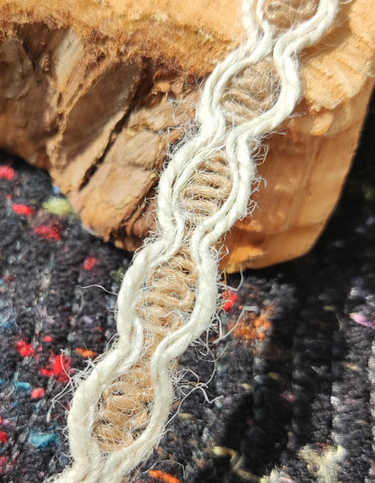 1.2cm Narrow Natural Hessian Burlap Ribbon -Per yard - For Wedding decor, Glass Jar DIY, Boho Chic Crafts, Gift Wrapping