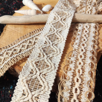 4cm width Hessian Burlap Ribbon- Rustic Jute Woven Webbing Trim- Per yard - For Wedding decor, Glass Jar DIY, Festival Crafts, Gift Wrapping