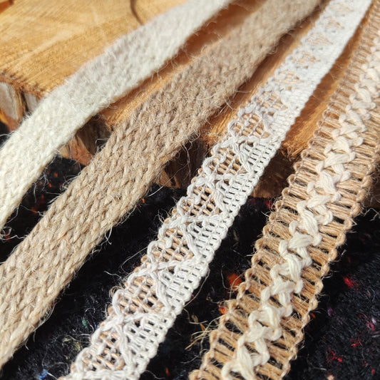 1.5cm Narrow Natural Hessian Burlap Ribbon -Per yard -For Wedding decor, Glass Jar DIY, Boho Chic Crafts, Gift Wrapping