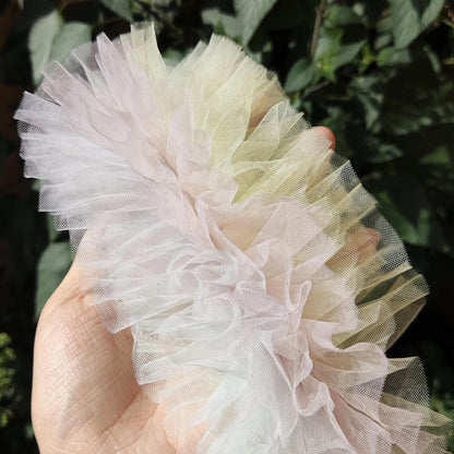 6 Layer Gathered Pastel Tulle Trim -Sold by the yard -For Tutu DIY, Party Decor, Costume making