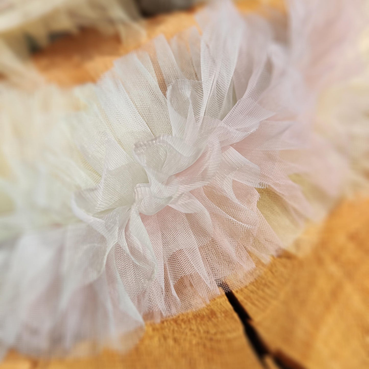 6 Layer Gathered Pastel Tulle Trim -Sold by the yard -For Tutu DIY, Party Decor, Costume making