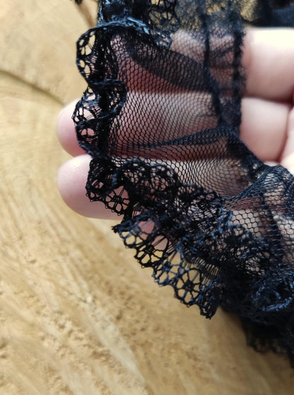 Volume Creating Gathered Mesh Trim- Per yard- 5cm Width Ruffle Border For Petticoat DIY, Tutu Underskirt, Doll Clothes Making