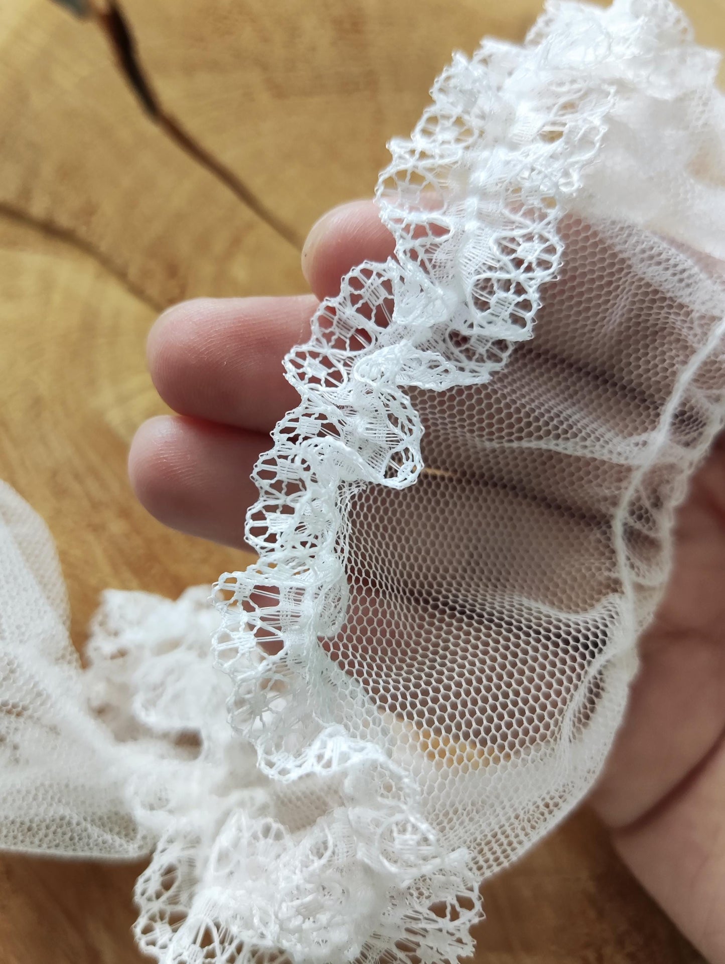 Volume Creating Gathered Mesh Trim- Per yard- 5cm Width Ruffle Border For Petticoat DIY, Tutu Underskirt, Doll Clothes Making