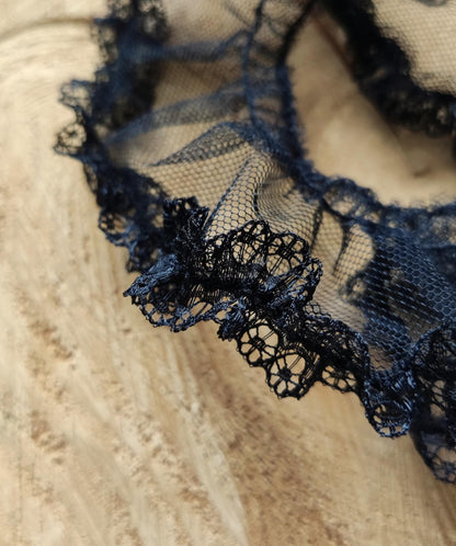 Volume Creating Gathered Mesh Trim- Per yard- 5cm Width Ruffle Border For Petticoat DIY, Tutu Underskirt, Doll Clothes Making