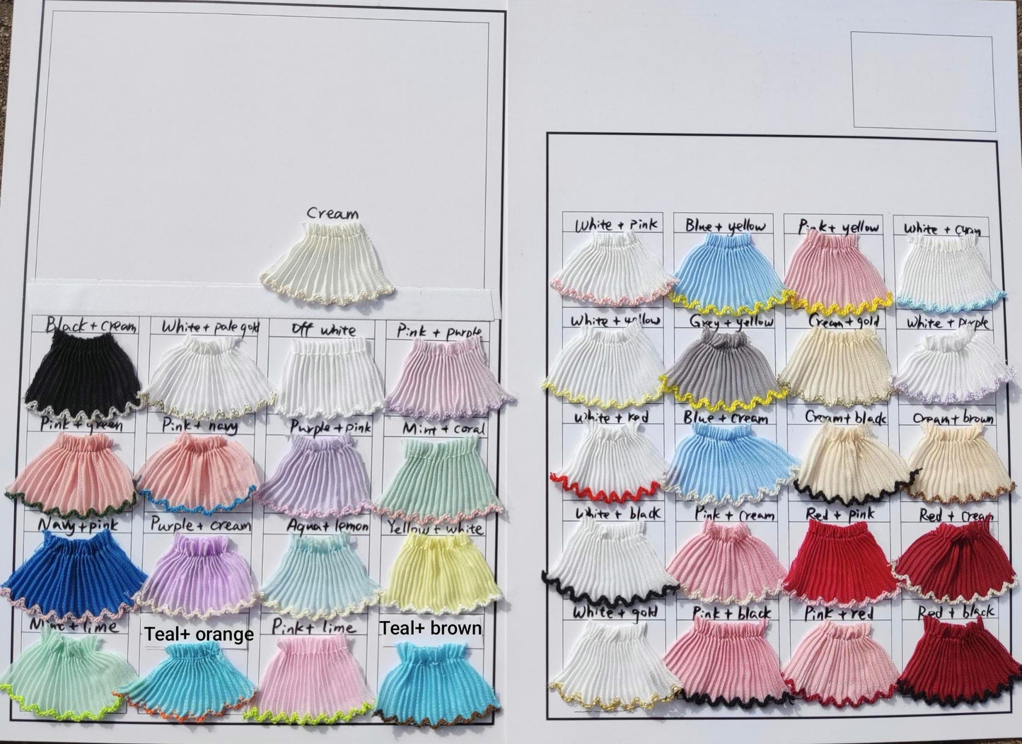 37 Colours Pencil Shaving Ruffle Trim with Contrasting Scallop Edge- 3cm Width Pleated Frilly Border for Doll making, Home decor